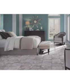 By Trafficmaster Slate Tile Case) Vinyl Ash (30 Sq. Ft. / 12 In. X Blended Peel And Stick -RugHub Shop ash blended slate trafficmaster vinyl tile ss1213 44 1000