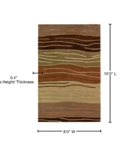 By Addison Rug Ascot Rug 8 Ft. 306 10 Ft. X Area Striped Autumn -RugHub Shop autumn addison rugs area rugs hdas306au8x10 76 1000