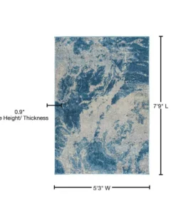 Harrison By Addison Rug Rug 5 Ft. 7 In. 10 X 3 In. Area Baltic 7 Ft. 24 Harrison By Addison Rug Rug 5 Ft. 7 In. 10 X 3 In. Area Baltic 7 Ft. -RugHub Shop baltic blue addison rugs area rugs hdhr10ba5x8 76 1000