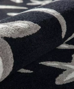 By Addison Cove Rug 5 Ft. 8 X 6 In. Area 3 Ft. Starfish Black -RugHub Shop black addison rugs area rugs hdcv8bk4x6 44 1000