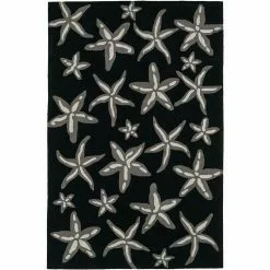 By Addison Cove Rug 5 Ft. 8 X 6 In. Area 3 Ft. Starfish Black