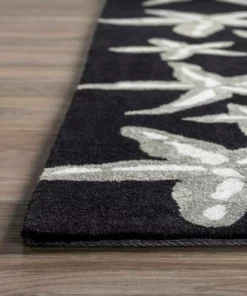 By Addison Cove Rug 5 Ft. 8 X 6 In. Area 3 Ft. Starfish Black -RugHub Shop black addison rugs area rugs hdcv8bk4x6 76 1000