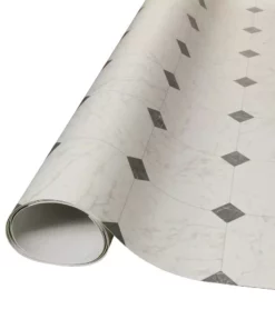 Trafficmaster Paver Flooring Vinyl X 12Ft. Wide Cut To Length Marble Residential Sheet Black White -RugHub Shop black and white marble trafficmaster vinyl sheet flooring c1100405k509g14 44 1000