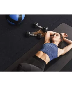 By Trafficmaster Tile Tiles/Pack) Foam 25.2 In. X (4 (17.64 Sq. Ft.) 0.68 In. Shock Absorbing Floor Gym Black -RugHub Shop black fleck trafficmaster gym floor tiles 24182coplhd 1f 1000