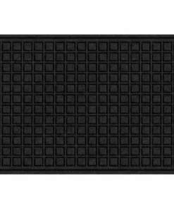 Trafficmaster Door Mat Rubber Fiber 24 In. 36 In. X Commercial Black