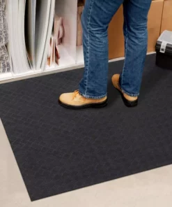 Trafficmaster Deck Plate Mat Rubber 36 In. 48 In. X Black -RugHub Shop black trafficmaster commercial floor mats mt1003508 31 1000