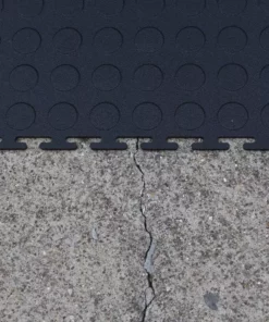 By Trafficmaster Tiles, Coin Rubber 6-Pack 18 In. (13.5 Sq. Ft.) X 3.1 Mm Interlocking Raised Modular Flooring Black -RugHub Shop black trafficmaster gym floor tiles 11n 532 18x18hd 1d 1000