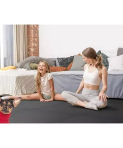 By Trafficmaster Tile Tiles/Pack Foam 24 In. .52 In. (16 Sq. Ft.) X Floor Impact Gym Dual Sided Black/Gray -RugHub Shop black trafficmaster gym floor tiles 24213hdus 77 1000