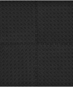 By Trafficmaster Tile Tiles/Pack) Foam W X (24 Sq. Ft.) 0.47 In. L X 24 In. (6 Interlocking Floor Gym Black -RugHub Shop black trafficmaster gym floor tiles 24224dphd 66 1000