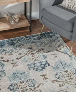 By Addison Rug 11 3 Ft. 3 In. 5 Ft. 3 In. X Area Provincial Damask French Blue -RugHub Shop blue addison rugs area rugs hdpc11bl3x5 1d 1000