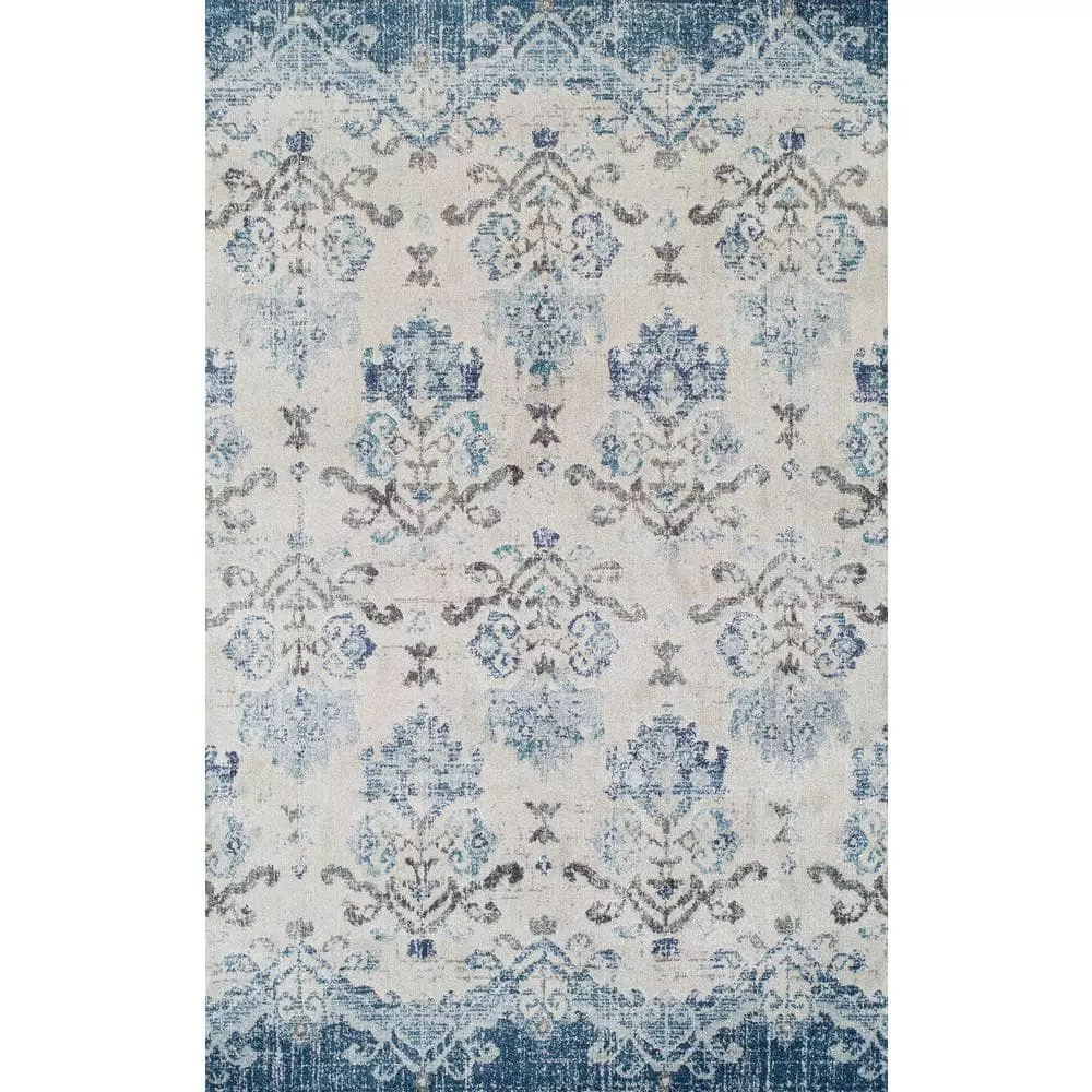 By Addison Rug 11 3 Ft. 3 In. 5 Ft. 3 In. X Area Provincial Damask French Blue