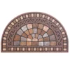 By Trafficmaster Door Stone Mat 18 In. X 30 In. Half Round 2 By Trafficmaster Door Stone Mat 18 In. X 30 In. Half Round -RugHub Shop browns and tans printed on a flocked surface trafficmaster door mats 60 730 0498 01800030 64 1000