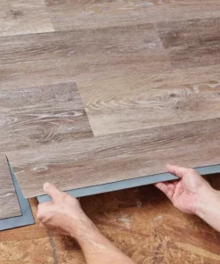 By Trafficmaster Taupe Gripstrip Plank Flooring Vinyl Oak 6 In. (24 Sq. Ft./Case) Brushed W Luxury -RugHub Shop brushed oak taupe trafficmaster vinyl plank flooring 95311 44 1000