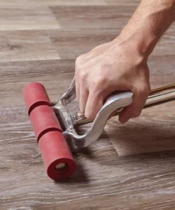 By Trafficmaster Taupe Gripstrip Plank Flooring Vinyl Oak 6 In. (24 Sq. Ft./Case) Brushed W Luxury -RugHub Shop brushed oak taupe trafficmaster vinyl plank flooring 95311 d4 1000