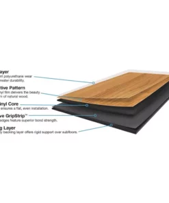 By Trafficmaster Click Lock Plank Flooring Hewn Vinyl Oak W 6 In. (20 Cases/480 Sq. Ft./Pallet) Luxury Canadian -RugHub Shop canadian hewn oak trafficmaster vinyl plank flooring 30081314 4f 1000