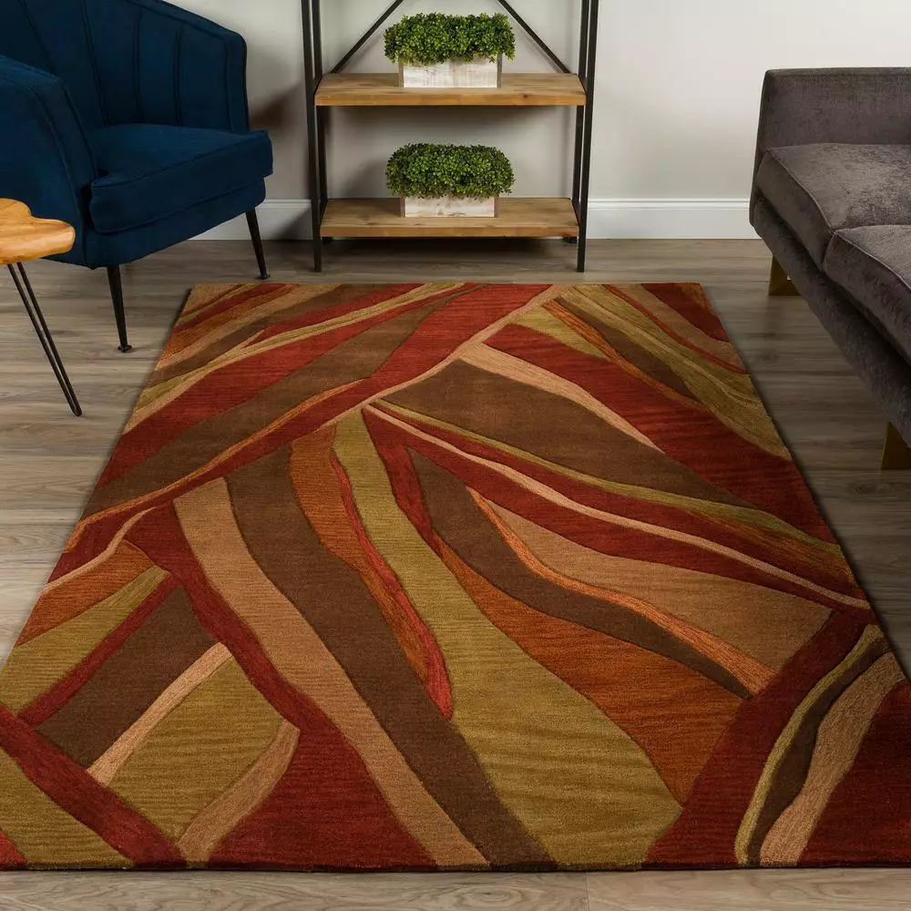 Addison Rug Rug By Ascot 8 Ft. 16 10 Ft. X Area Abstract Stripe Canyon 9 Addison Rug Rug By Ascot 8 Ft. 16 10 Ft. X Area Abstract Stripe Canyon - Image 7
