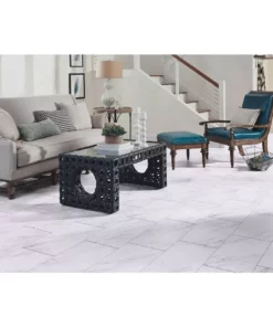 Trafficmaster By Carrara Tile Case) Marble Vinyl 12 In. (20 Sq. Ft. X 24 In. / Peel And Stick -RugHub Shop carrara marble trafficmaster vinyl tile ss1212 1f 1000