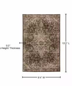 By Addison Rug Fergu Rug 1 13 Ft. 9 Ft. X 4 In. 2 In. Area Chocolate -RugHub Shop chocolate addison rugs area rugs hdfg1ch10x13 76 1000