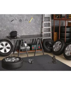 By Trafficmaster Tile Tiles/Pack) Foam X (24 Sq. Ft.) 0.47 In. 24 In. (6 Interlocking Floor Gym Dark Gray -RugHub Shop dark gray diamond plate finish with borders trafficmaster gym floor tiles tm1264 a0 1000