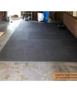 By Trafficmaster Tile Tiles/Pack) Foam X (24 Sq. Ft.) 0.47 In. 24 In. (6 Interlocking Floor Gym Dark Gray -RugHub Shop dark gray diamond plate finish with borders trafficmaster gym floor tiles tm1264 d4 1000