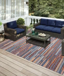 By Addison Rug Modena Rug Denim 14 Ft. 10 Ft. X Area Striped -RugHub Shop denim addison rugs area rugs hdmo8dn10x14 31 1000