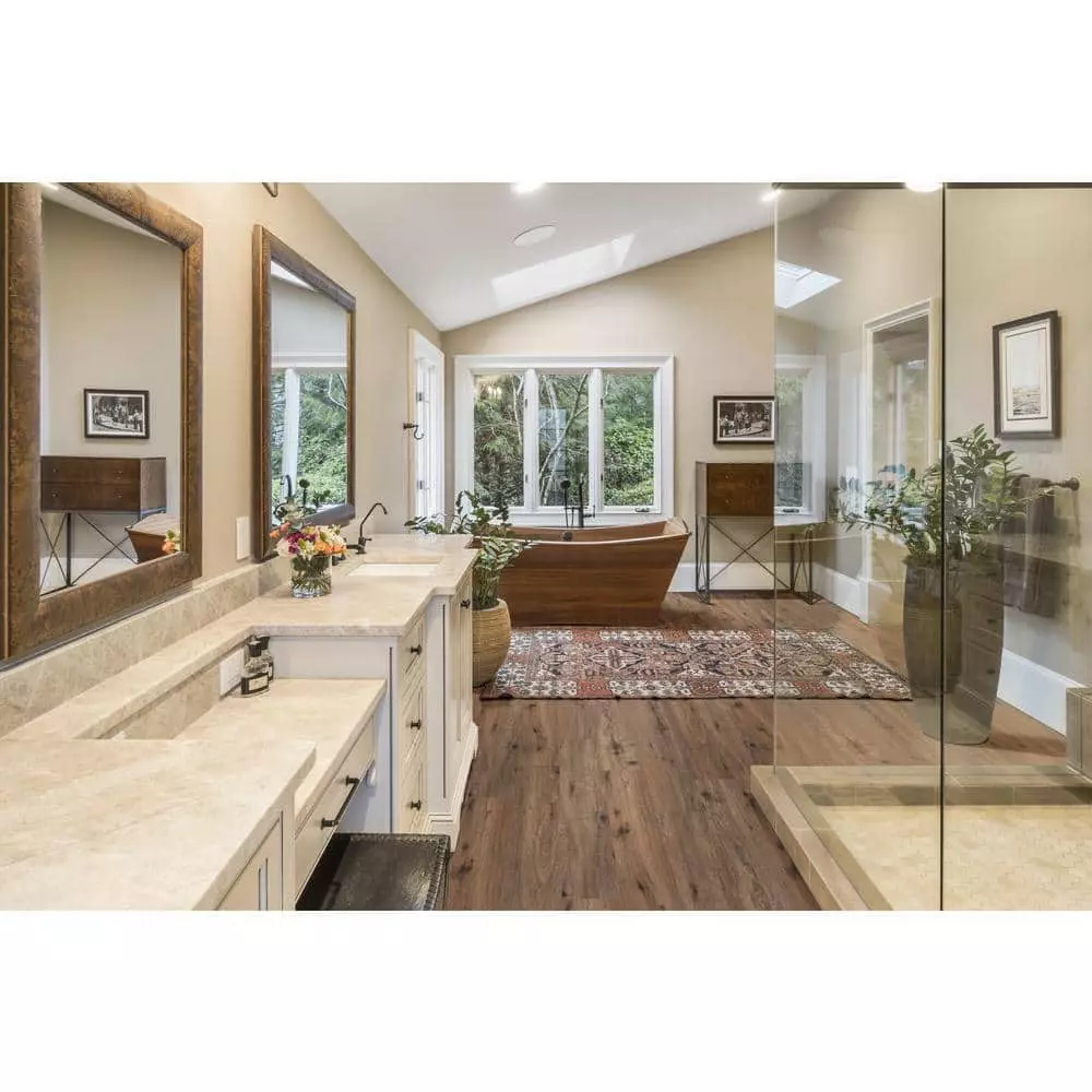 By Edward Trafficmaster Core Click Lock Plank Flooring Vinyl Oak 6 In. W X L (32-Case/768 Sq. Ft./Pallet) 36 In. Rigid Luxury 4 By Edward Trafficmaster Core Click Lock Plank Flooring Vinyl Oak 6 In. W X L (32-Case/768 Sq. Ft./Pallet) 36 In. Rigid Luxury - Image 2