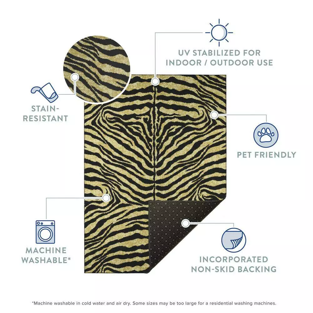 By Addison Kruger Flannel Rug 8 Ft. 10 Ft. X Area Animal Print 9 By Addison Kruger Flannel Rug 8 Ft. 10 Ft. X Area Animal Print - Image 7