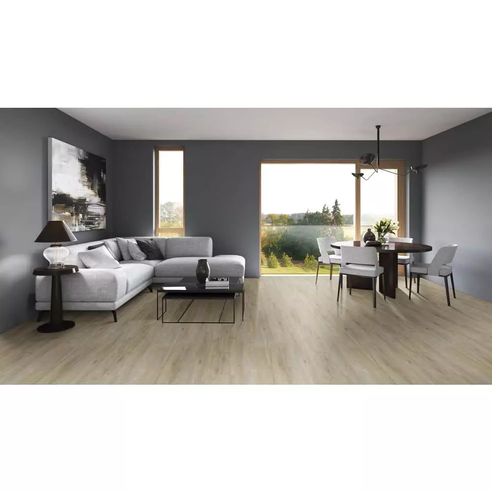 By Trafficmaster Plank Flooring Vinyl Oak (23.95 Sq. Ft./Case) 5.95 In W Rigid Core French Luxury 4 By Trafficmaster Plank Flooring Vinyl Oak (23.95 Sq. Ft./Case) 5.95 In W Rigid Core French Luxury - Image 2