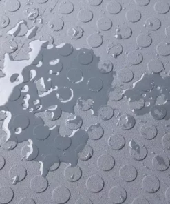 By Trafficmaster Tiles, Coin Rubber 6-Pack 18 In. (13.5 Sq. Ft.) X 3.1 Mm Interlocking Raised Modular Flooring Gray -RugHub Shop gray raised coin trafficmaster gym floor tiles 11grn 532 18x18 76 1000