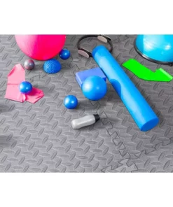 By Trafficmaster Tile Tiles/Pack) T Foam W X (24 Sq. Ft.) 0.47 In. L X 24 In. (6 Interlocking Floor Gym Gray -RugHub Shop gray trafficmaster gym floor tiles 24228dphd 1f 1000