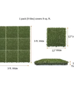 Trafficmaster Tile X 1 Ft. 1 Ft. (9-Pack) Interlocking Gras Artificial -RugHub Shop green trafficmaster artificial grass 48219 1d 1000