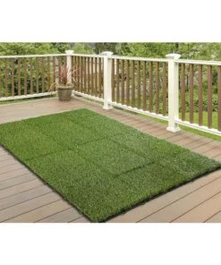 Trafficmaster Tile X 1 Ft. 1 Ft. (9-Pack) Interlocking Gras Artificial -RugHub Shop green trafficmaster artificial grass 48219 a0 1000