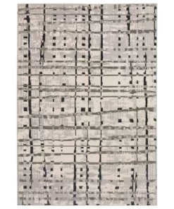 By Addison Gentry Rug Checker 4 3 Ft. 3 In. 5 Ft. 1 In. X Area Abstract Grey