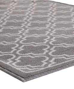 Trafficmaster Trelli Rug Accent 2 Ft. 4 Ft. 6 In. X Grey 9 Trafficmaster Trelli Rug Accent 2 Ft. 4 Ft. 6 In. X Grey -RugHub Shop grey trafficmaster area rugs mt1004446 1f 1000