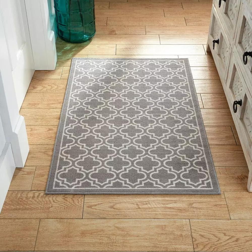 Trafficmaster Trelli Rug Accent 2 Ft. 4 Ft. 6 In. X Grey 4 Trafficmaster Trelli Rug Accent 2 Ft. 4 Ft. 6 In. X Grey - Image 2