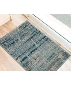By Addison Rug Apollo 5 Indigo X 6 In. 1 Ft. 2 Ft. 5 In. Area Indoor Crosshatch Distressed -RugHub Shop indigo addison rugs area rugs hdap5in20x30 31 1000