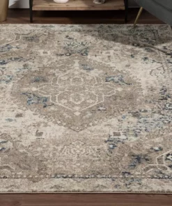 By Addison Medallion Linen Rug Provincial 7 In. 10 Ft. 10 In. X 7 7 Ft. Area Persian -RugHub Shop linen addison rugs area rugs hdpc7li8x11 31 1000