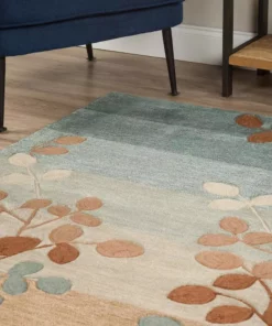 By Addison Rug Ascot Rug 8 Ft. 1 Striped 10 Ft. X Area Mocha Floral -RugHub Shop mocha addison rugs area rugs hdas1mo8x10 4f 1000