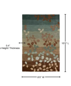 By Addison Rug Ascot Rug 8 Ft. 1 Striped 10 Ft. X Area Mocha Floral -RugHub Shop mocha addison rugs area rugs hdas1mo8x10 76 1000