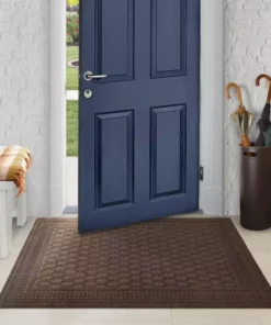 By Trafficmaster Door Mat Mocha 4 Ft. 3 Ft. X Embossed -RugHub Shop mocha trafficmaster commercial floor mats mt1004437 31 1000