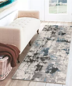 By Addison Apollo Rug Polypropylene 7 Ft.5 2 Ft.3 In. X Runner Abstract Grey -RugHub Shop multi addison rugs area rugs hdap2mu2x7 31 1000