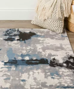 By Addison Apollo Rug Polypropylene 7 Ft.5 2 Ft.3 In. X Runner Abstract Grey -RugHub Shop multi addison rugs area rugs hdap2mu2x7 76 1000