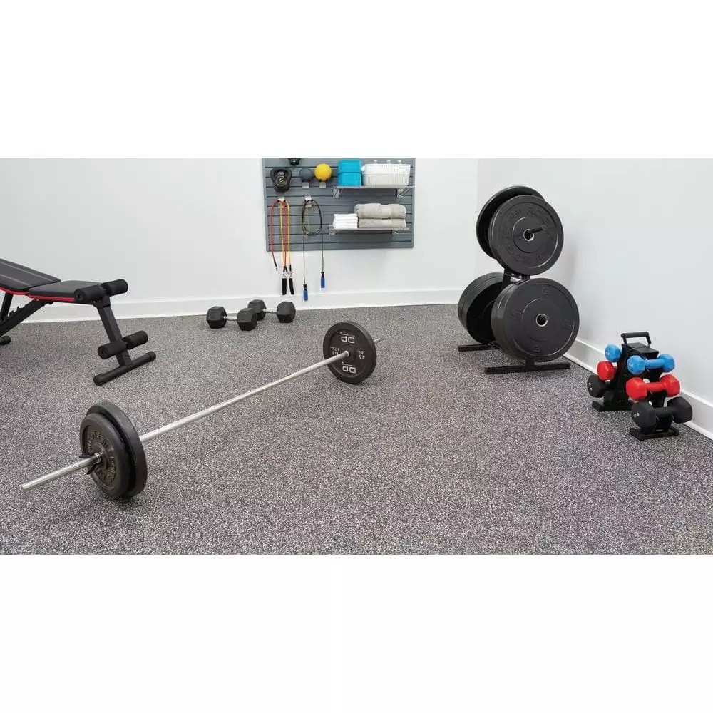 Trafficmaster Tile Colors Will Vary Rubber (6-Pack) 18 In. X (14.32 Sq. Ft.) Flooring Nike Grind Gym/Exercise 4 Trafficmaster Tile Colors Will Vary Rubber (6-Pack) 18 In. X (14.32 Sq. Ft.) Flooring Nike Grind Gym/Exercise - Image 2