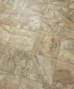 Trafficmaster Slate Flooring Sheet Stone Vinyl Cut To Length 12Ft. Wide X Residential Square Neutral -RugHub Shop neutral slate trafficmaster vinyl sheet flooring u6920 258c990p144 1f 1000