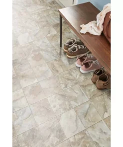 Trafficmaster Slate Flooring Sheet Stone Vinyl Cut To Length 12Ft. Wide X Residential Square Neutral -RugHub Shop neutral slate trafficmaster vinyl sheet flooring u6920 258c990p144 a0 1000