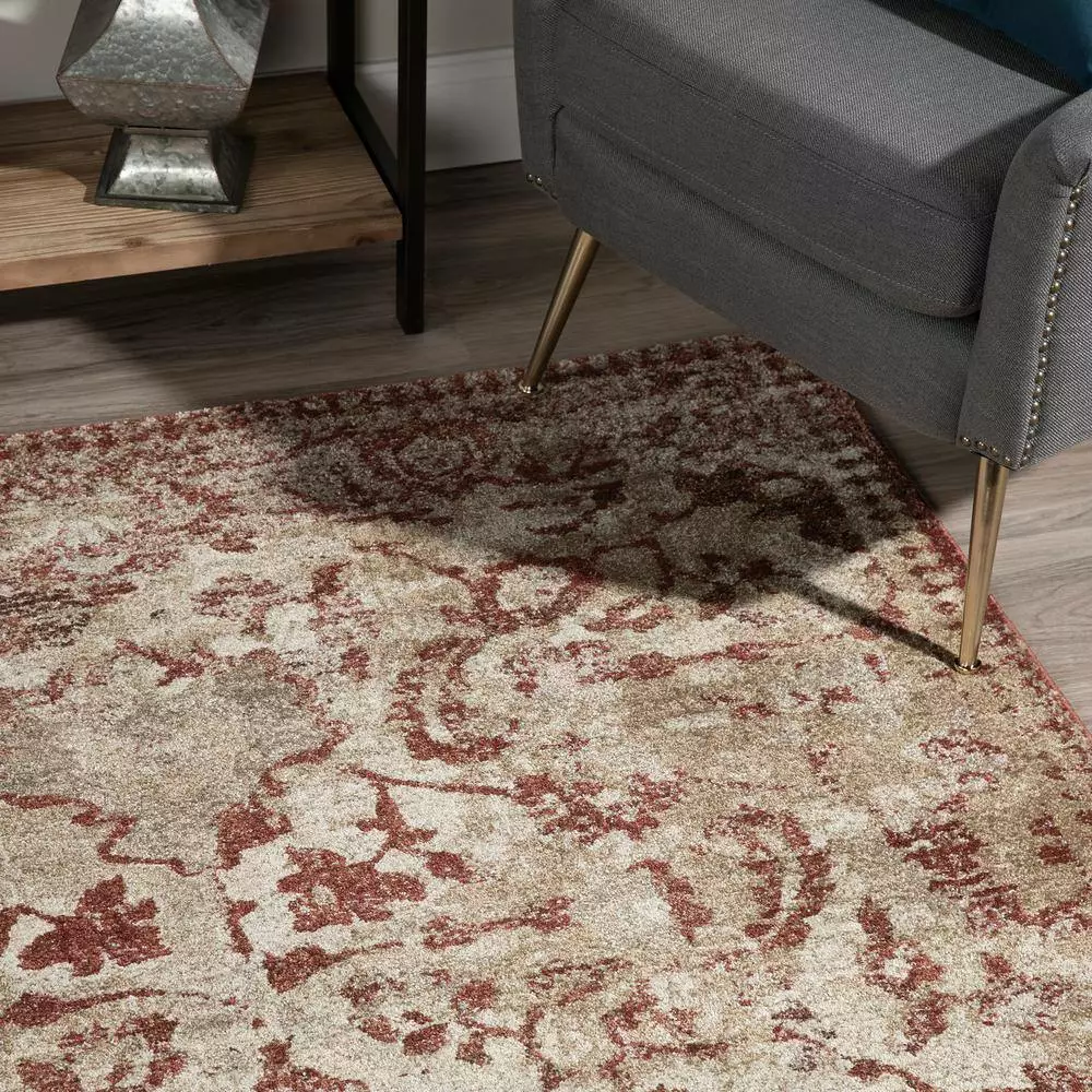 By Addison Rug 6 13 Ft. 9 Ft. X 2 4 Paprika Area Provincial Distressed Persian 5 By Addison Rug 6 13 Ft. 9 Ft. X 2 4 Paprika Area Provincial Distressed Persian - Image 3