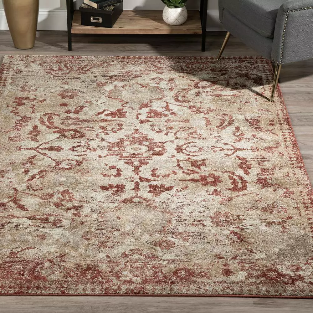 By Addison Rug 6 13 Ft. 9 Ft. X 2 4 Paprika Area Provincial Distressed Persian 14 By Addison Rug 6 13 Ft. 9 Ft. X 2 4 Paprika Area Provincial Distressed Persian - Image 12