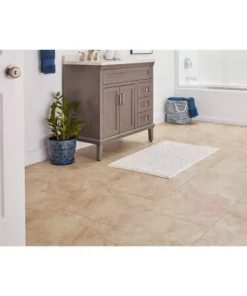 By Trafficmaster Tile Case) Ceramic Portland Stone / 18 In. (17.44 Sq. Ft. X Wall Glazed Floor Beige -RugHub Shop portland stone beige trafficmaster ceramic tile pt011818hd1pv 1f 1000