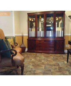 Trafficmaster Sheet Flooring Slate Stone Vinyl Clay 12Ft. Wide X Cut To Length Residential Rectangular Rustic -RugHub Shop rustic slate clay trafficmaster vinyl sheet flooring u4990 407c917p144 40 1000