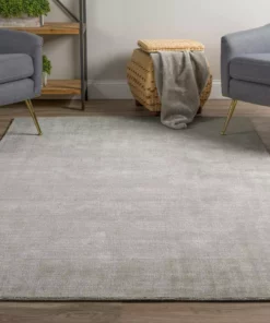 Audrey 1 Addison Rug Viscose Wool 9'X13' Indoor Hand Solid Loomed Silver -RugHub Shop silver addison rugs area rugs hdau1si9x13 31 1000
